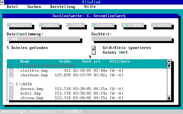 FileFind macht genau das, was der Name vermuten l&auml;sst
