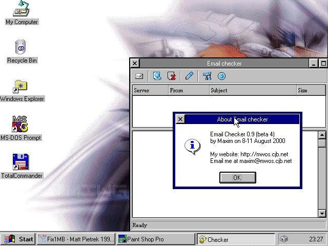 Email Checker pr&uuml;ft im Hintergrund auf neue Emails und gibt dann Bescheid.
