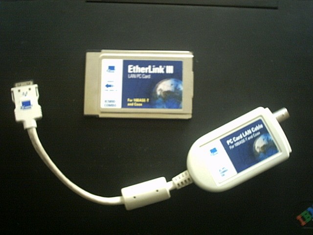 Als Netzwerkkarte benutze ich eine 3com EtherLink III PC-Card

