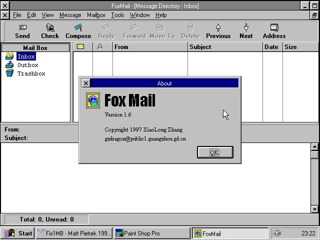 FoxMail kann auch mehrere Postf&auml;cher abfragen. Ohne Verrenkungen

