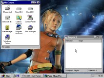 und nochmal Calmira, diesmal mit Arbeitsplatz, Hilfe und Papierkorb
