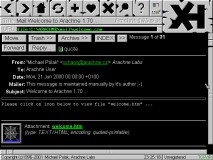 ... und hat einen eingebauten Email-Client ...

