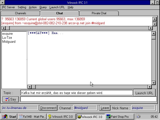 wIRC ist auch nicht wirklich brauchbar.
